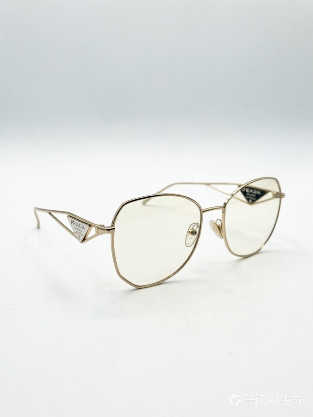 Prada Women's Gold Frame Sunglasses - Light Tint